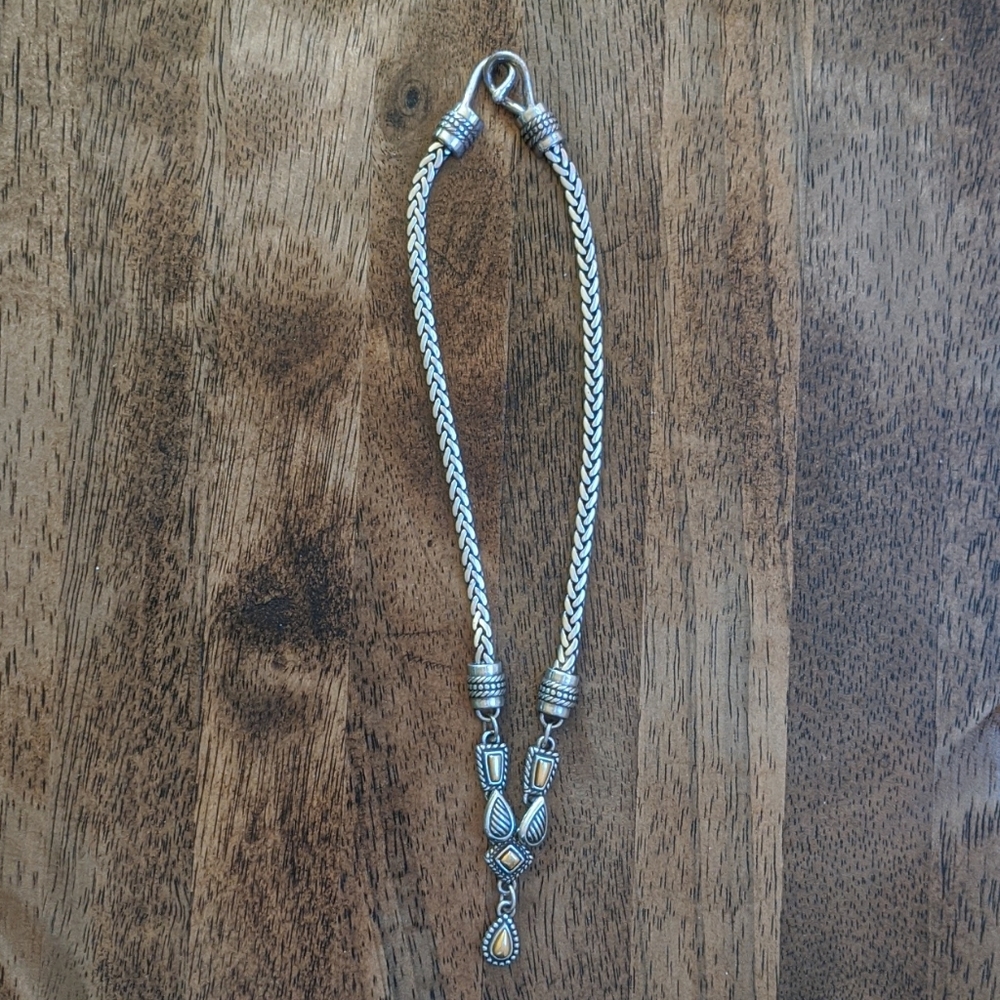Brighton Braided Chain Choker Style Necklace